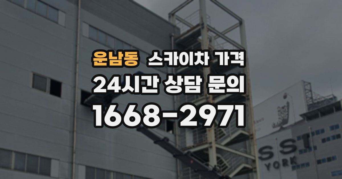 운남동 스카이차 가격