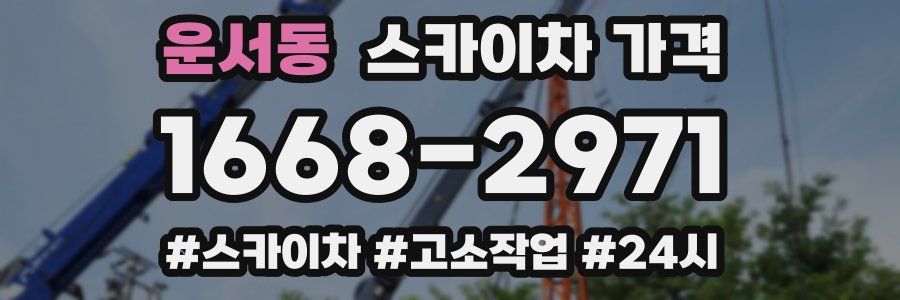 운서동 스카이차 가격