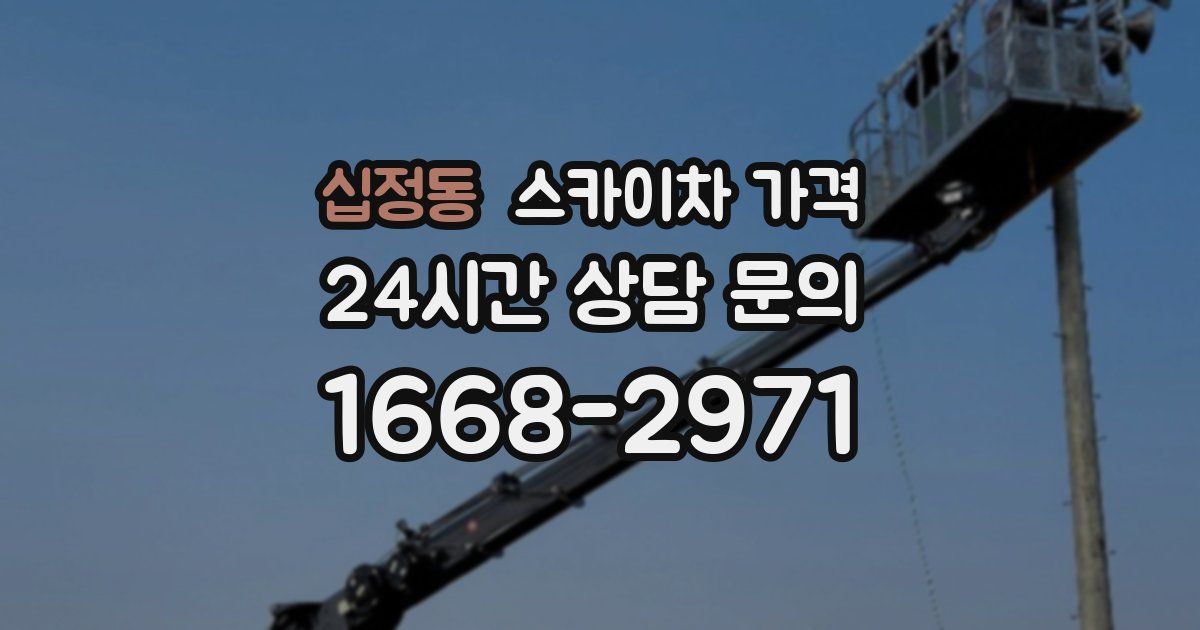 십정동 스카이차 가격