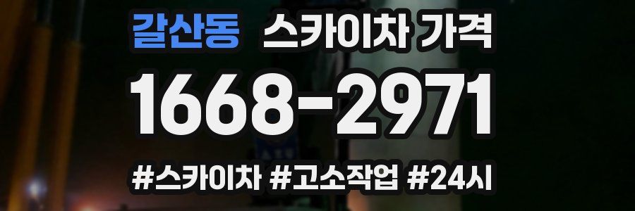 갈산동 스카이차 가격