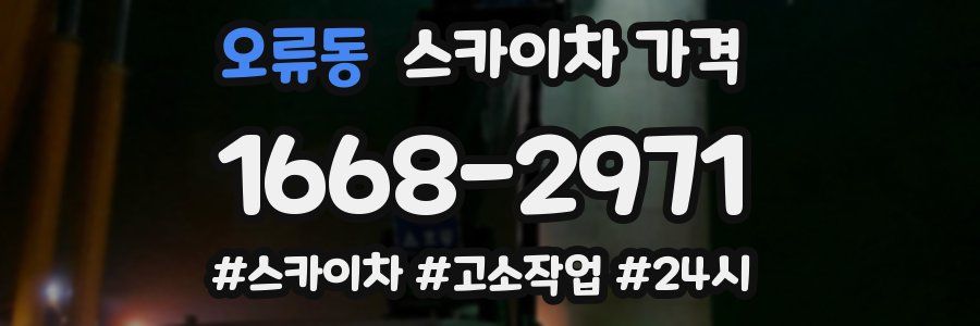 오류동 스카이차 가격