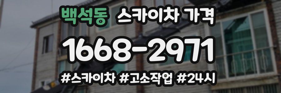 백석동 스카이차 가격