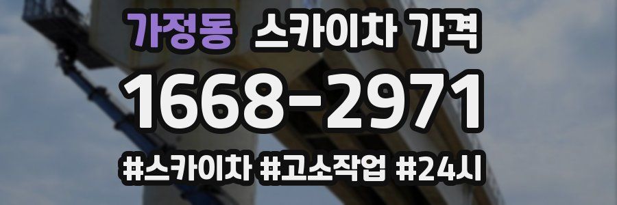 가정동 스카이차 가격