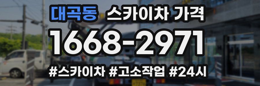 대곡동 스카이차 가격