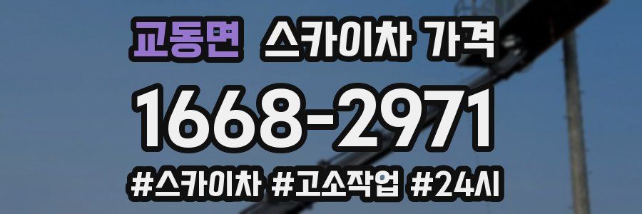 교동면 스카이차 가격