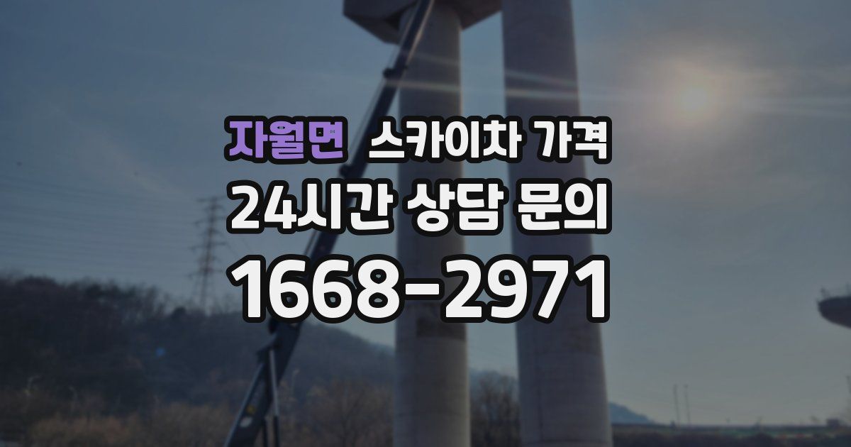 자월면 스카이차 가격