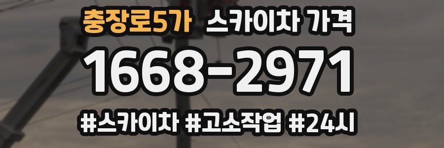 충장로5가 스카이차 가격