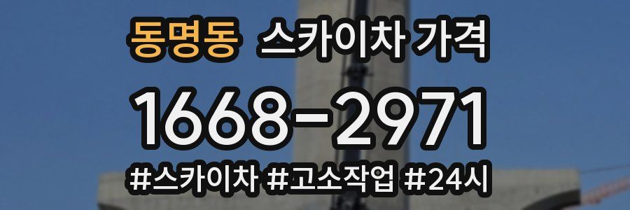 동명동 스카이차 가격