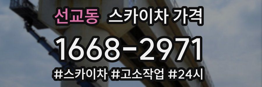 선교동 스카이차 가격