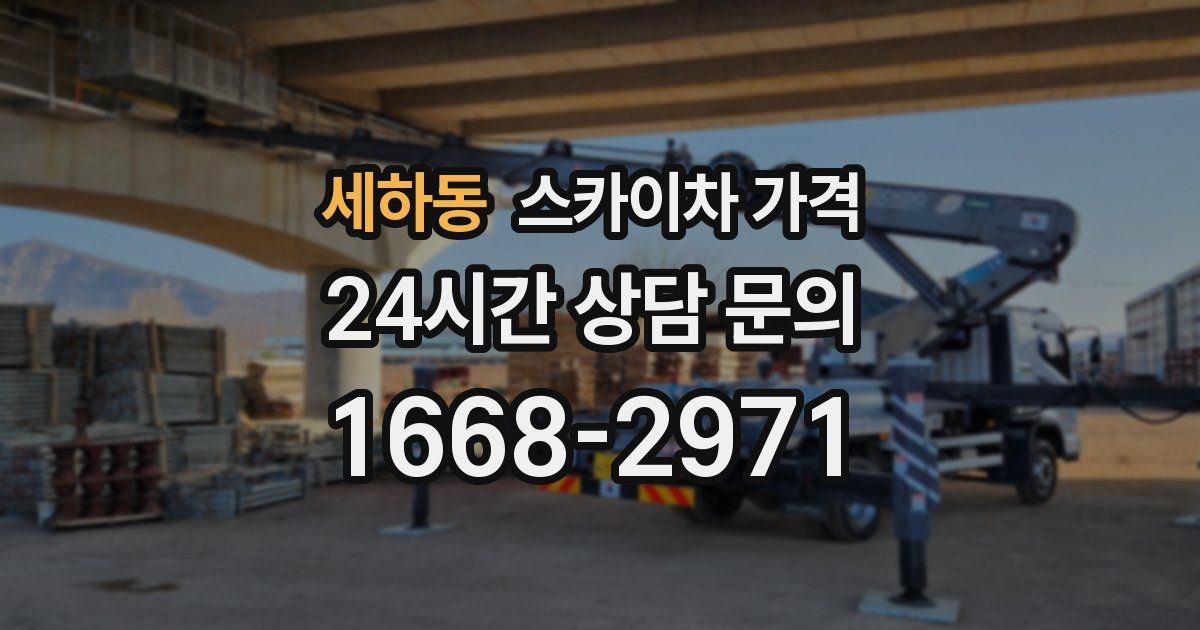 세하동 스카이차 가격