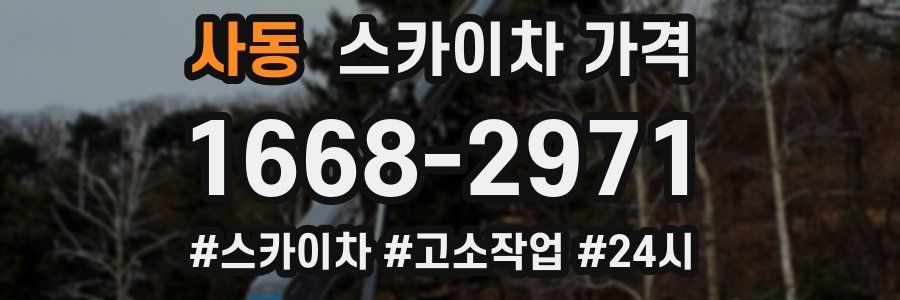 사동 스카이차 가격