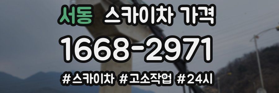 서동 스카이차 가격