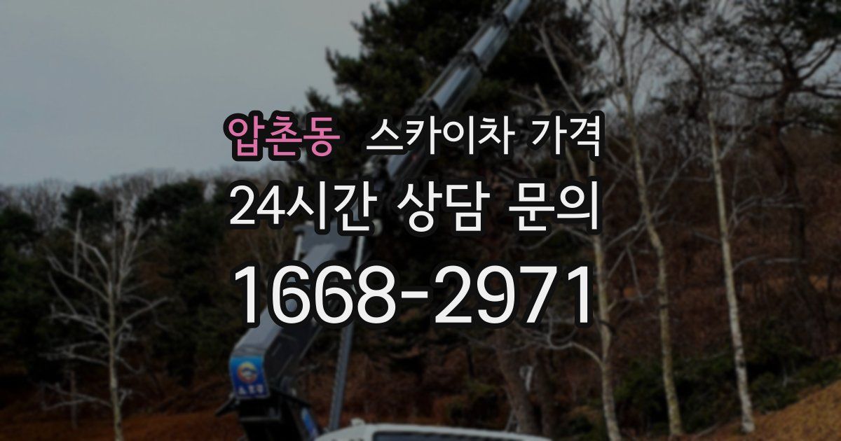 압촌동 스카이차 가격