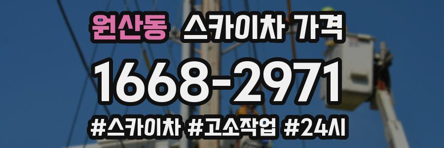 원산동 스카이차 가격