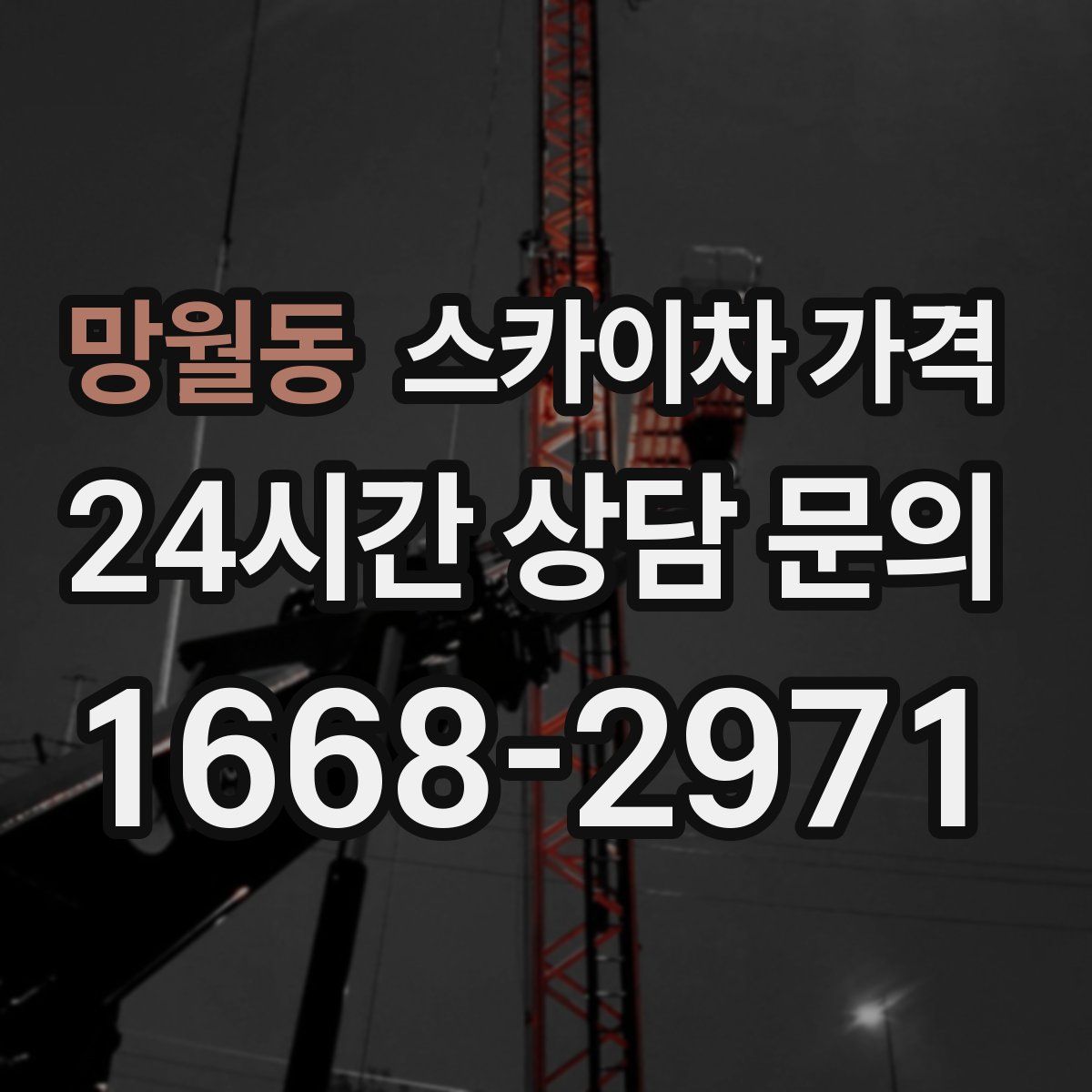 망월동 스카이차 가격