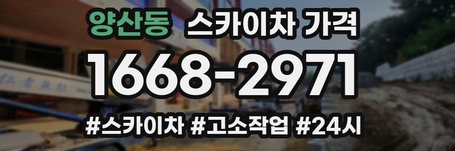 양산동 스카이차 가격