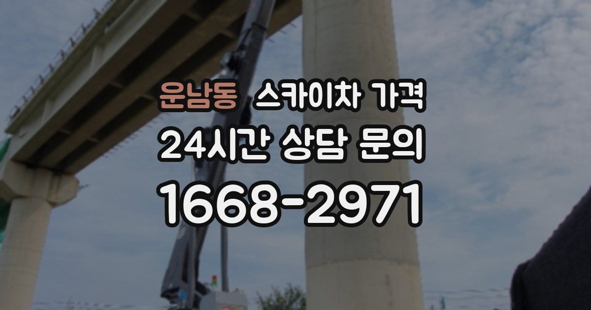 운남동 스카이차 가격