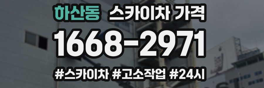 하산동 스카이차 가격