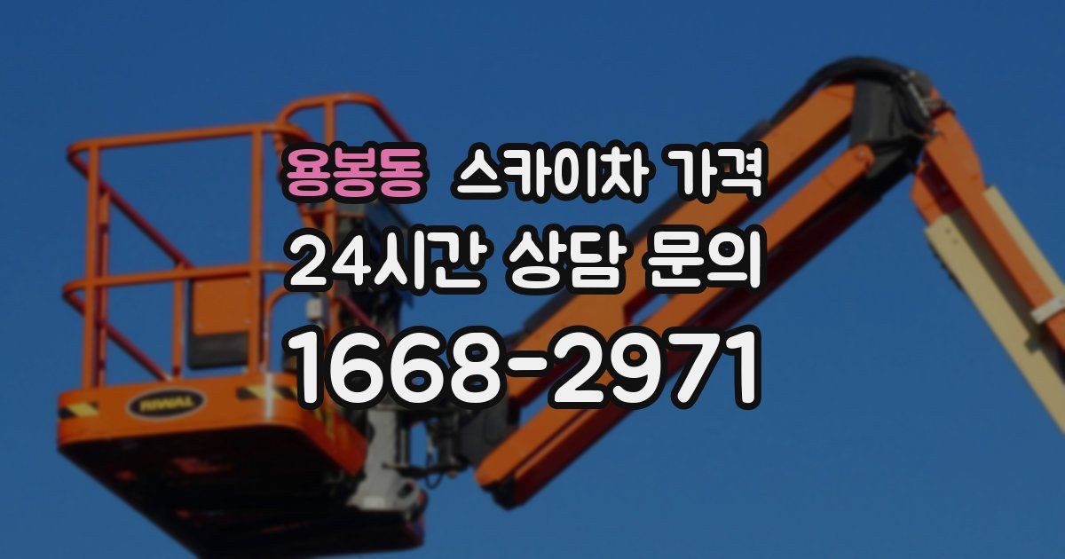 용봉동 스카이차 가격