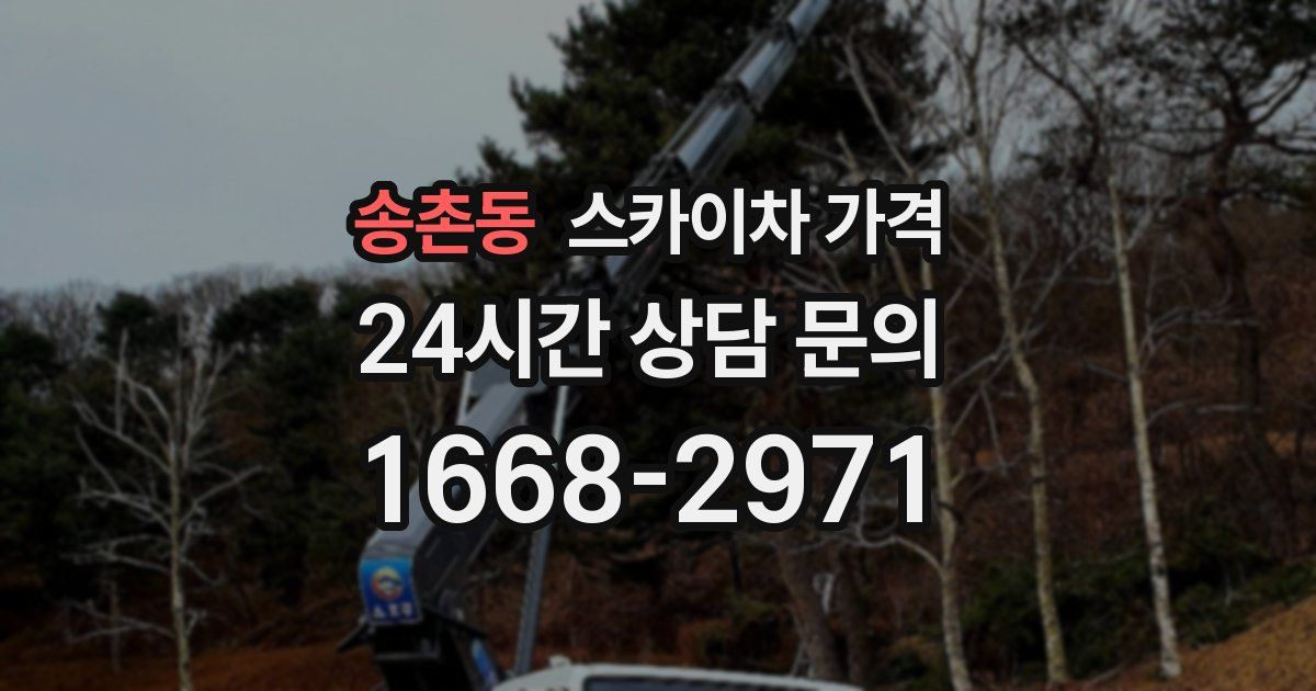 송촌동 스카이차 가격