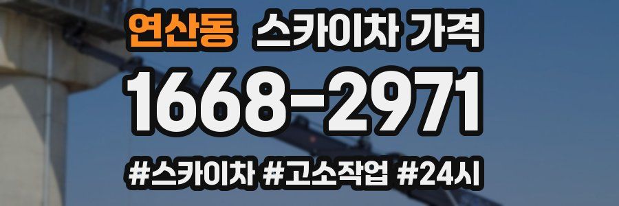 연산동 스카이차 가격