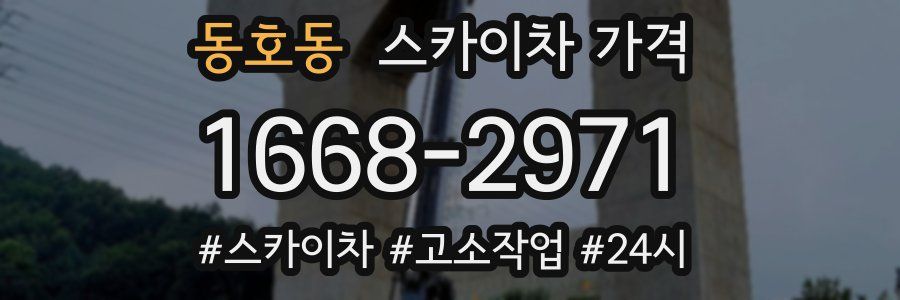 동호동 스카이차 가격