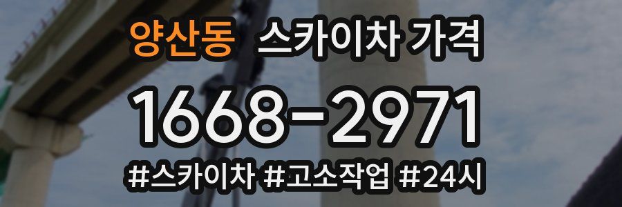 양산동 스카이차 가격