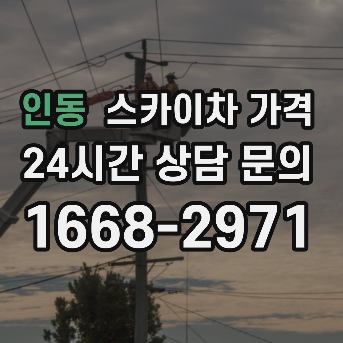 인동 스카이차 가격 정확한 견적을 받는 가장 현실적인 방법