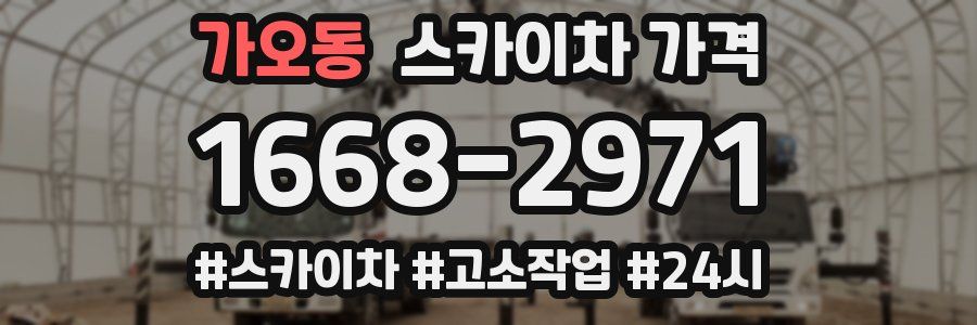 가오동 스카이차 가격