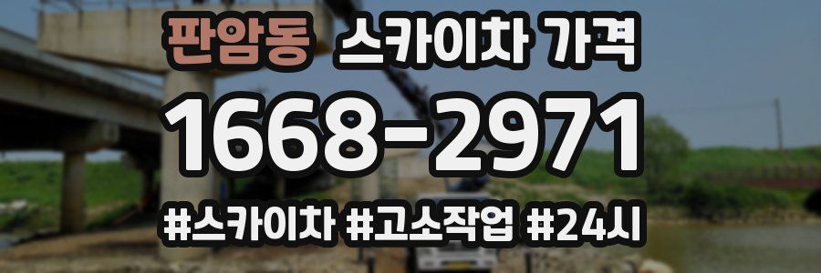 판암동 스카이차 가격