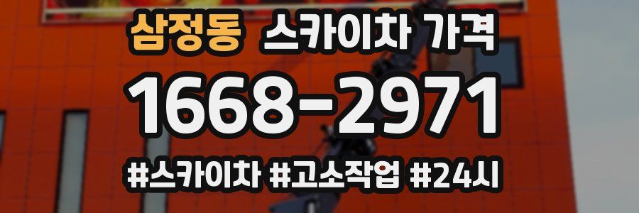 삼정동 스카이차 가격