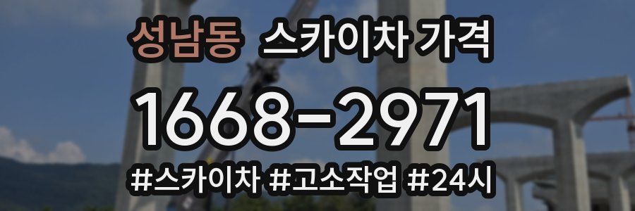 성남동 스카이차 가격