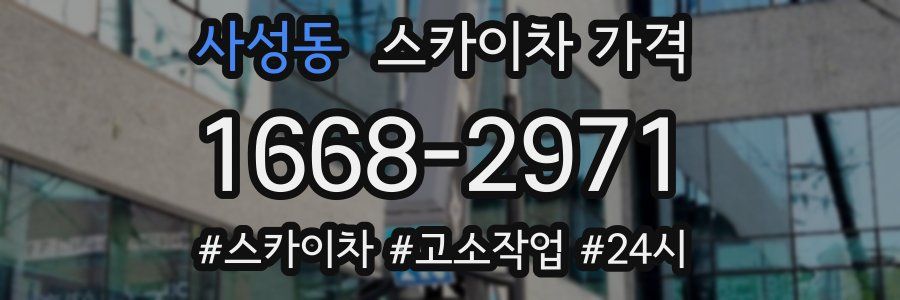 사성동 스카이차 가격