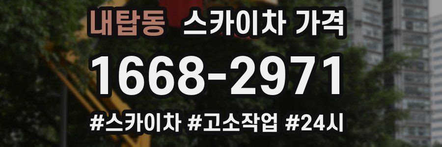 내탑동 스카이차 가격