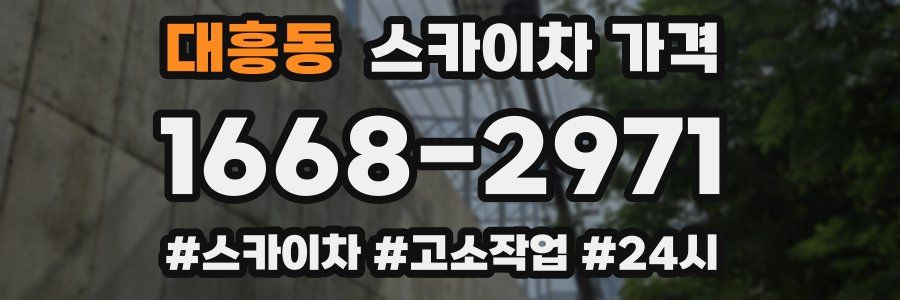 대흥동 스카이차 가격