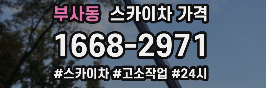 부사동 스카이차 가격