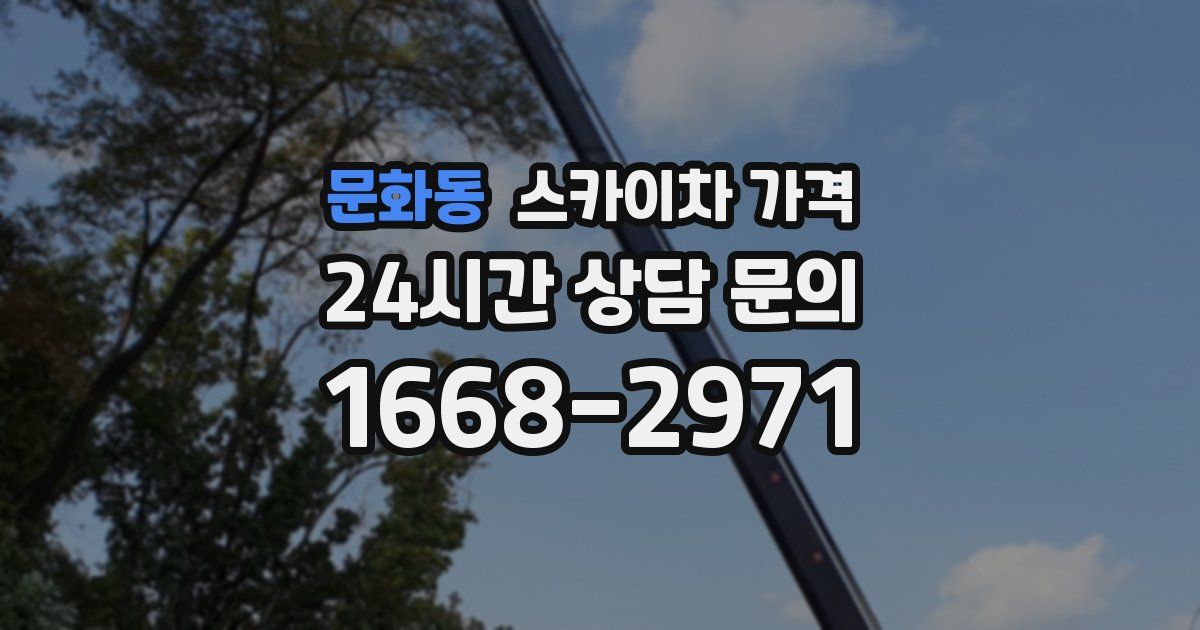 문화동 스카이차 가격