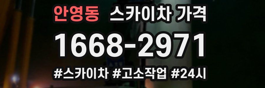 안영동 스카이차 가격