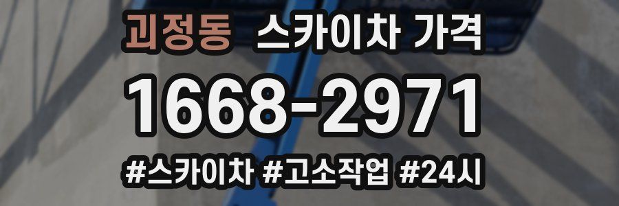 괴정동 스카이차 가격