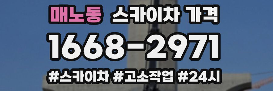 매노동 스카이차 가격