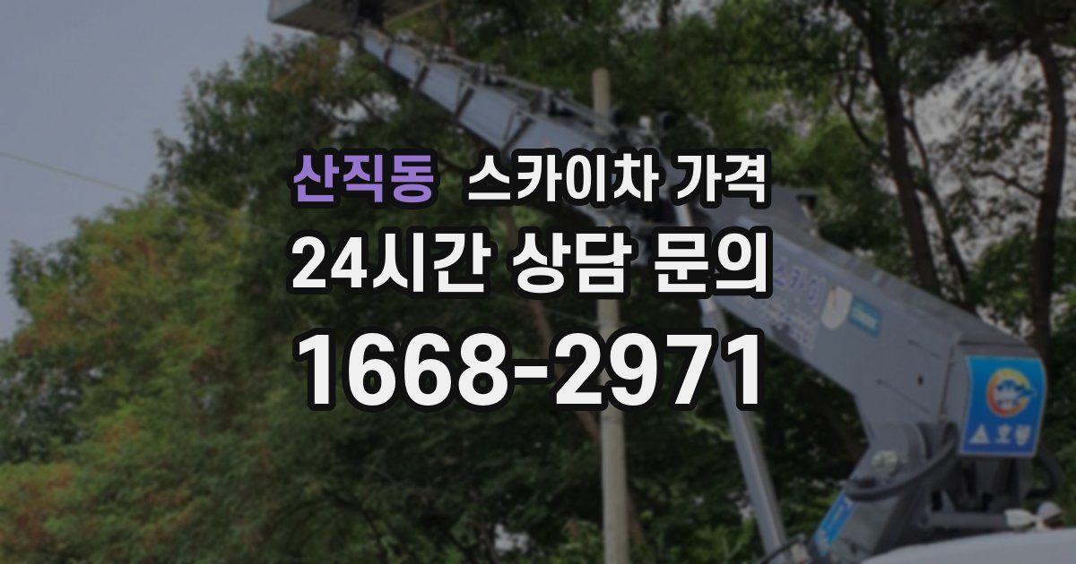 산직동 스카이차 가격