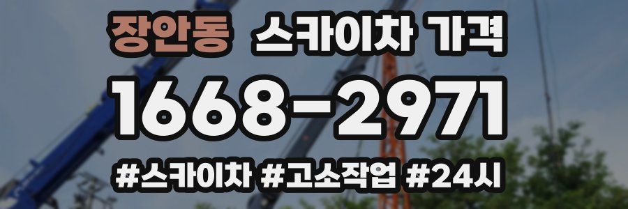 장안동 스카이차 가격