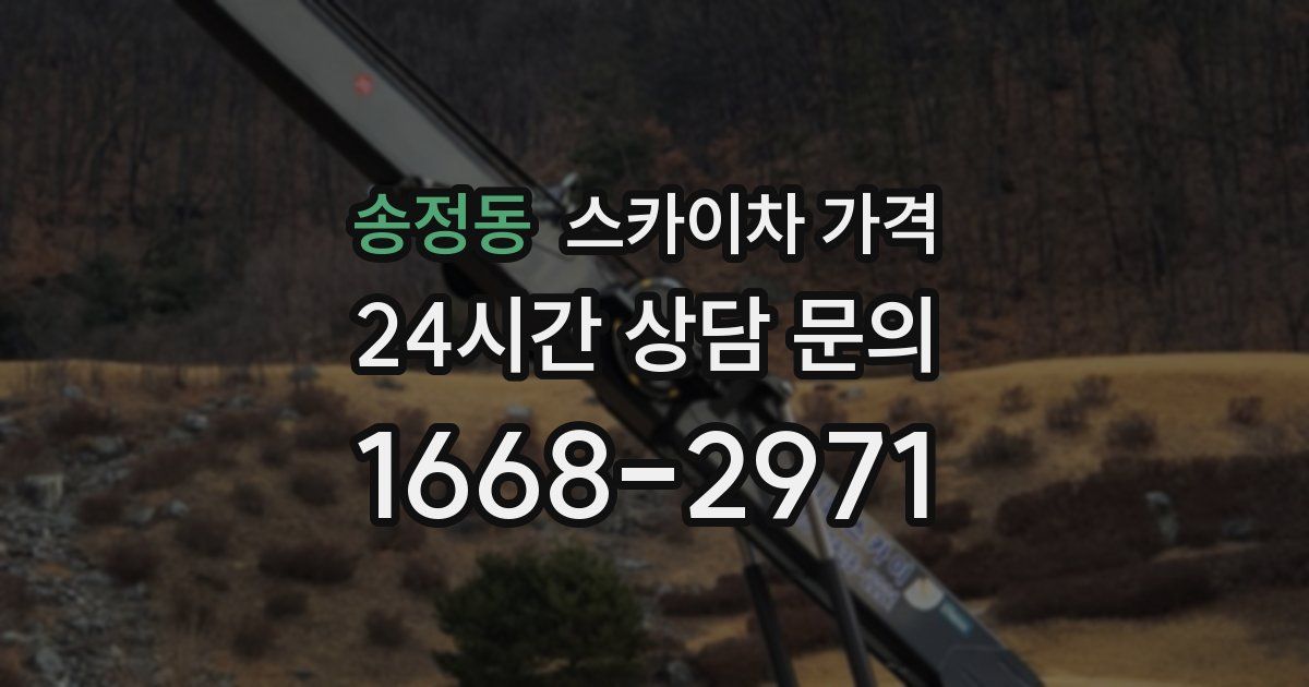 송정동 스카이차 가격