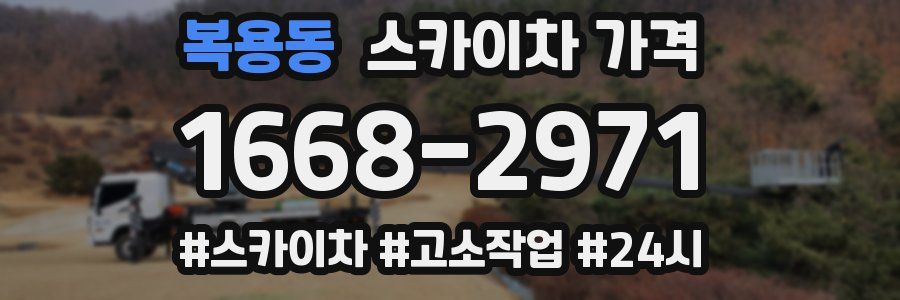 복용동 스카이차 가격