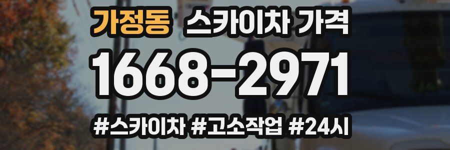 가정동 스카이차 가격