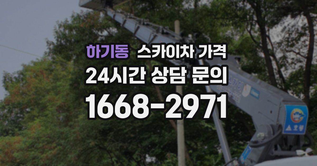 하기동 스카이차 가격