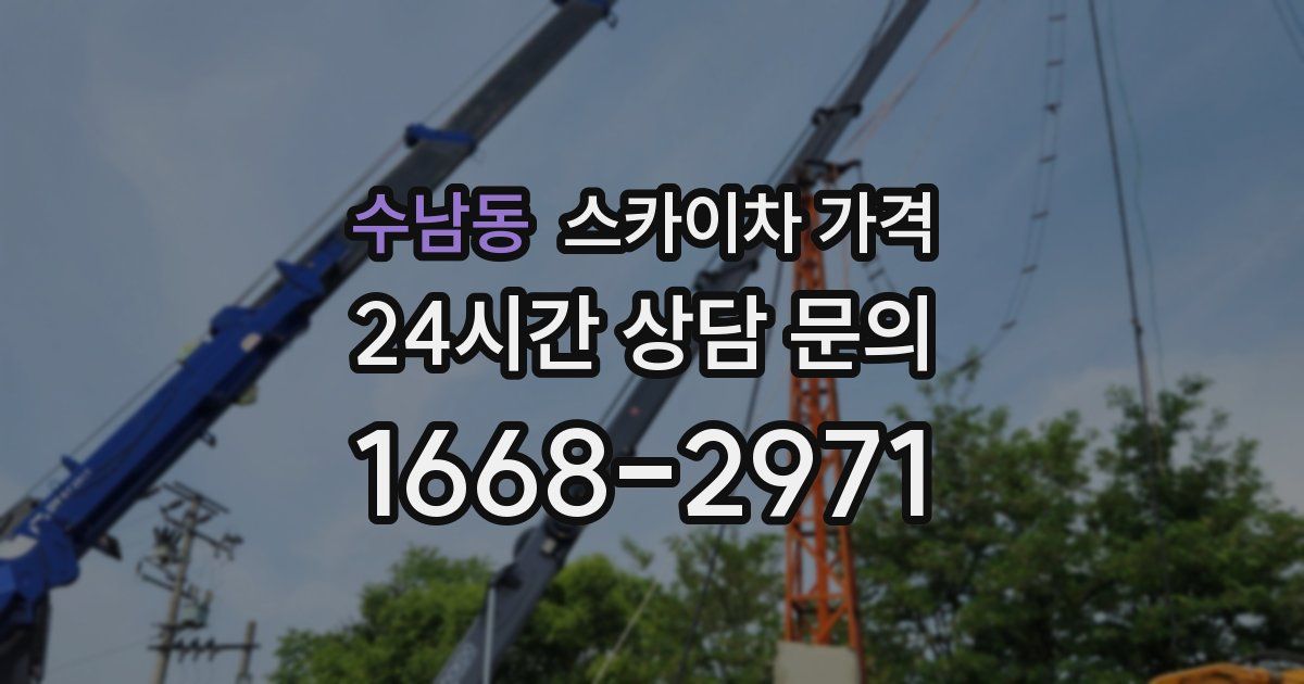 수남동 스카이차 가격