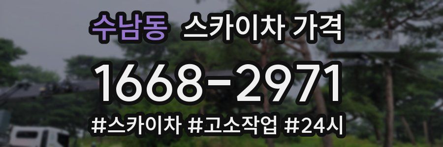 수남동 스카이차 가격