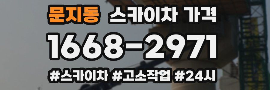 문지동 스카이차 가격