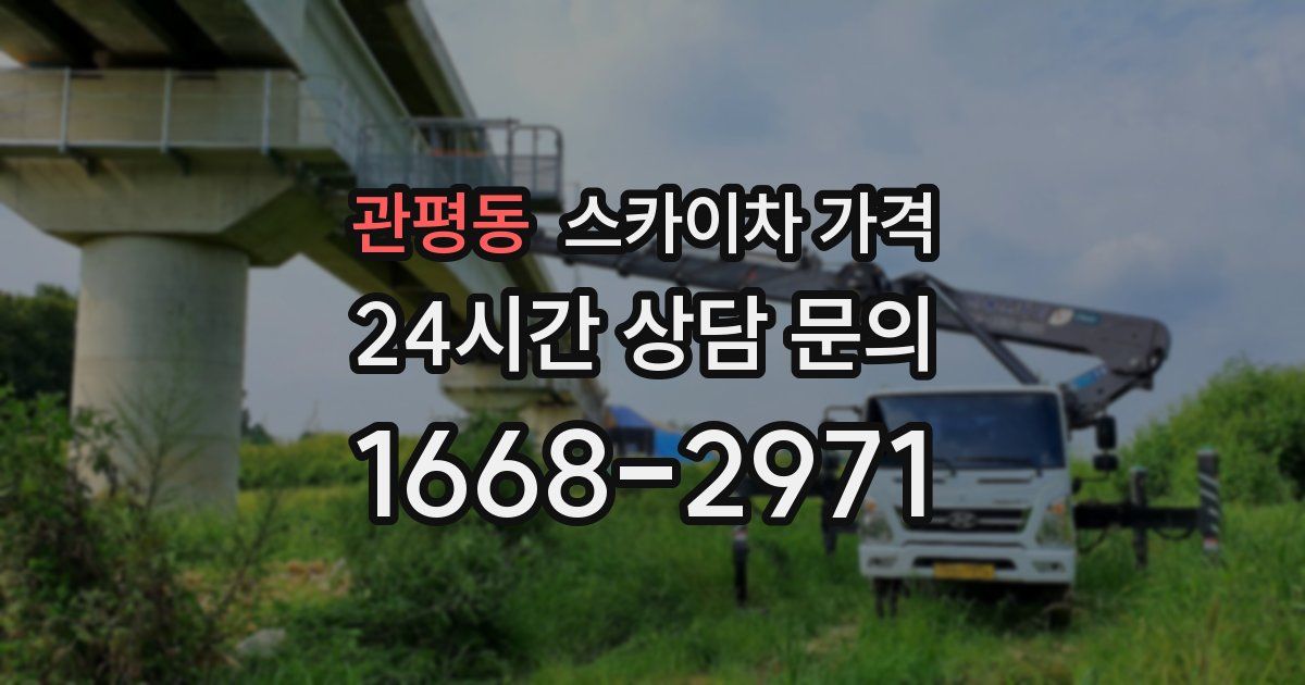 관평동 스카이차 가격